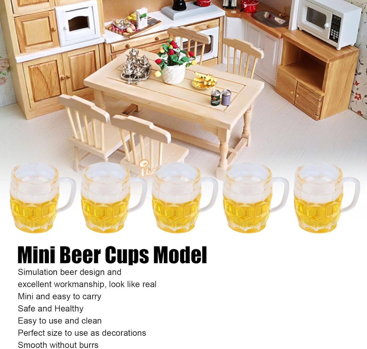 Oktoberfest Mini Beer Mug Decorations, Resin, Set of 12