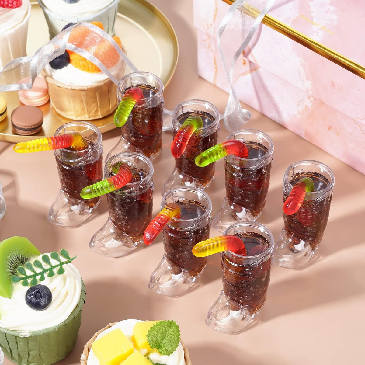 Cowboy Boot Party Shot Glasses, 30-piece set, 30ml