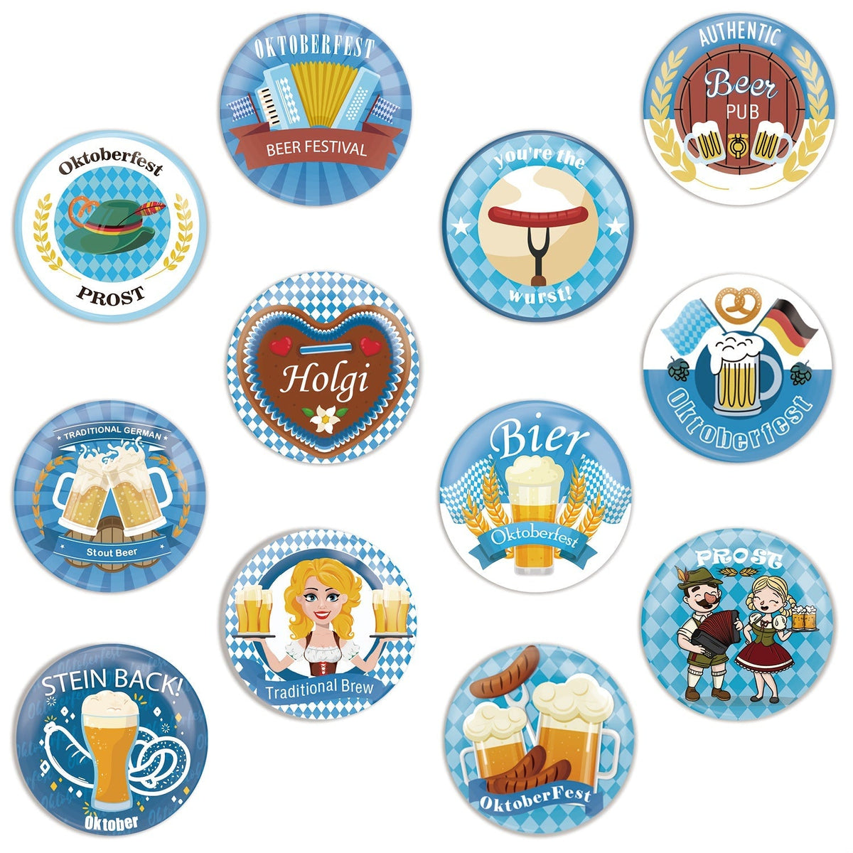 Oktoberfest Accessory Set, Bracelets & Pins Party Supplies
