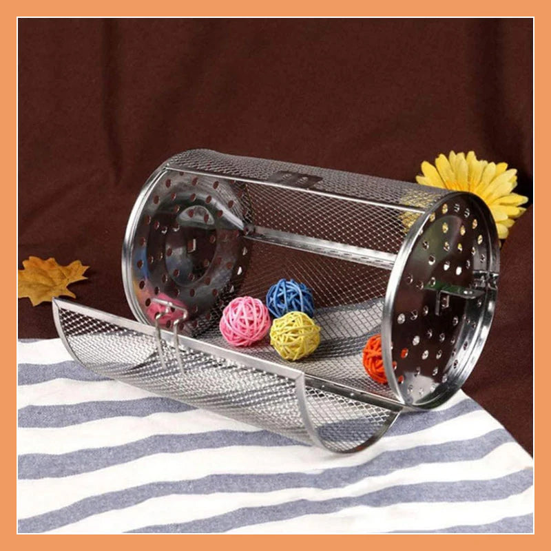 RotatingGrill – Rotating stainless steel roasting and grilling cage