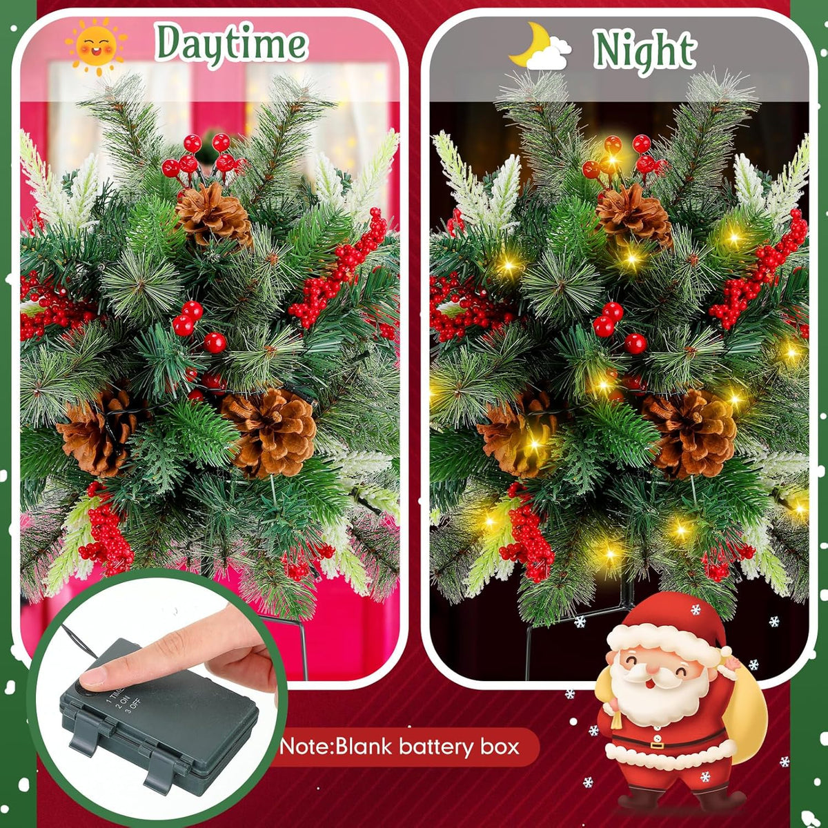 ChristmasBushes – LED-lit Christmas bushes for planters
