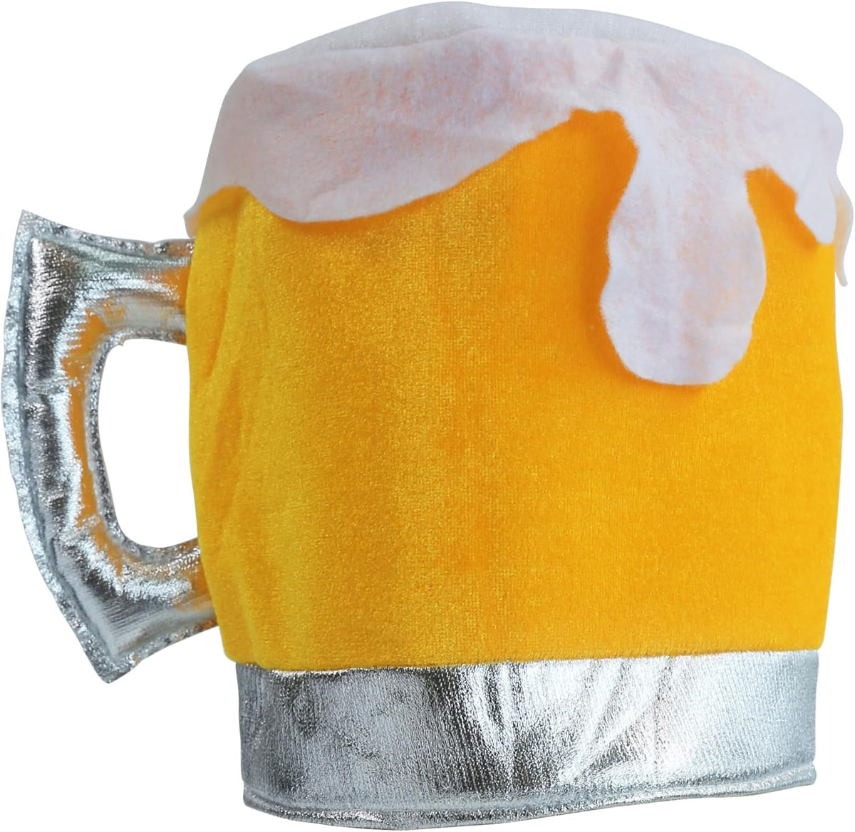 Oktoberfest Beer Mug Hat, Yellow Party Hat with Foam Head