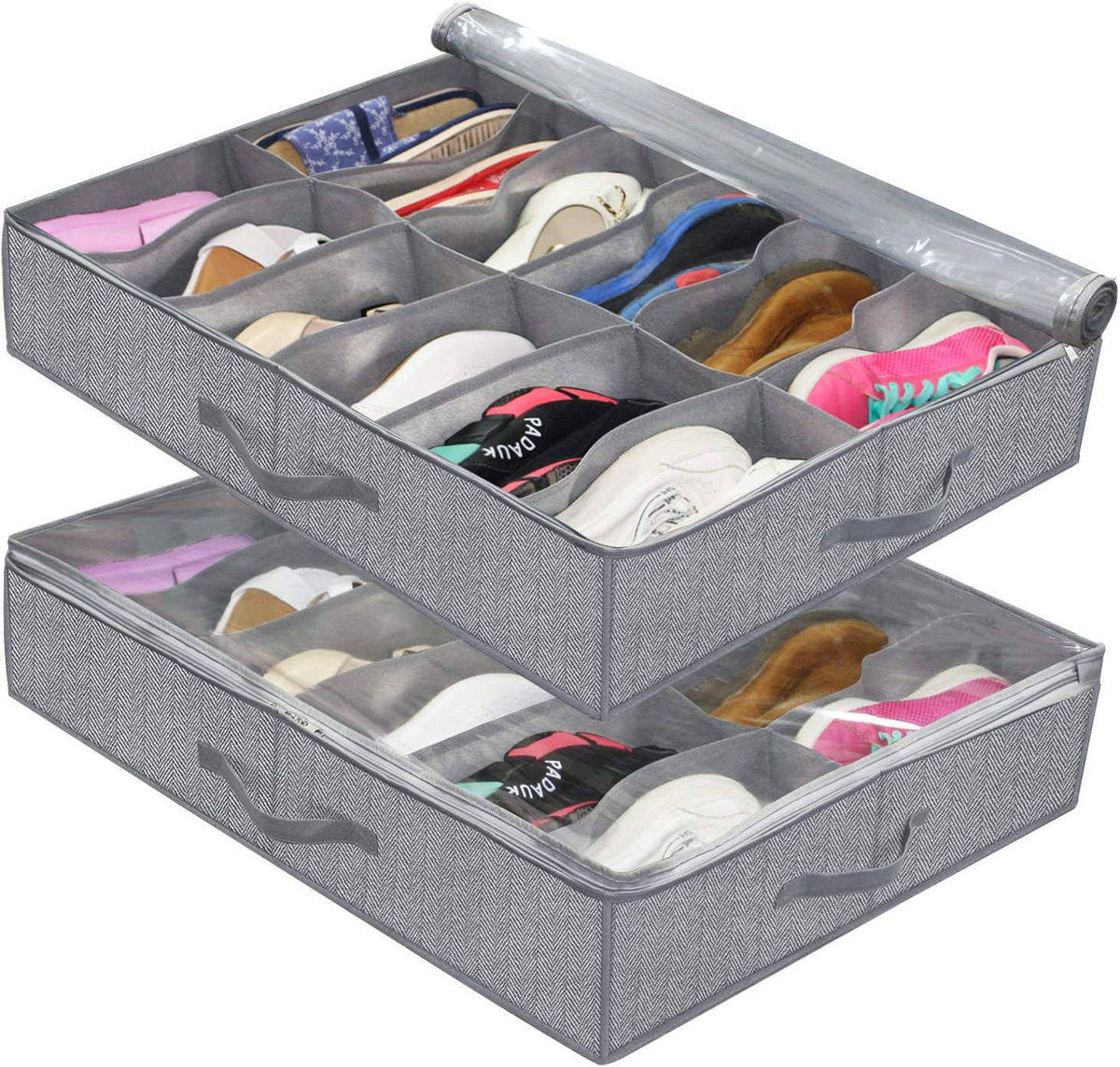 FootwearOrganizer Shoe Organizer With Dust Cover, For Multiple Pairs