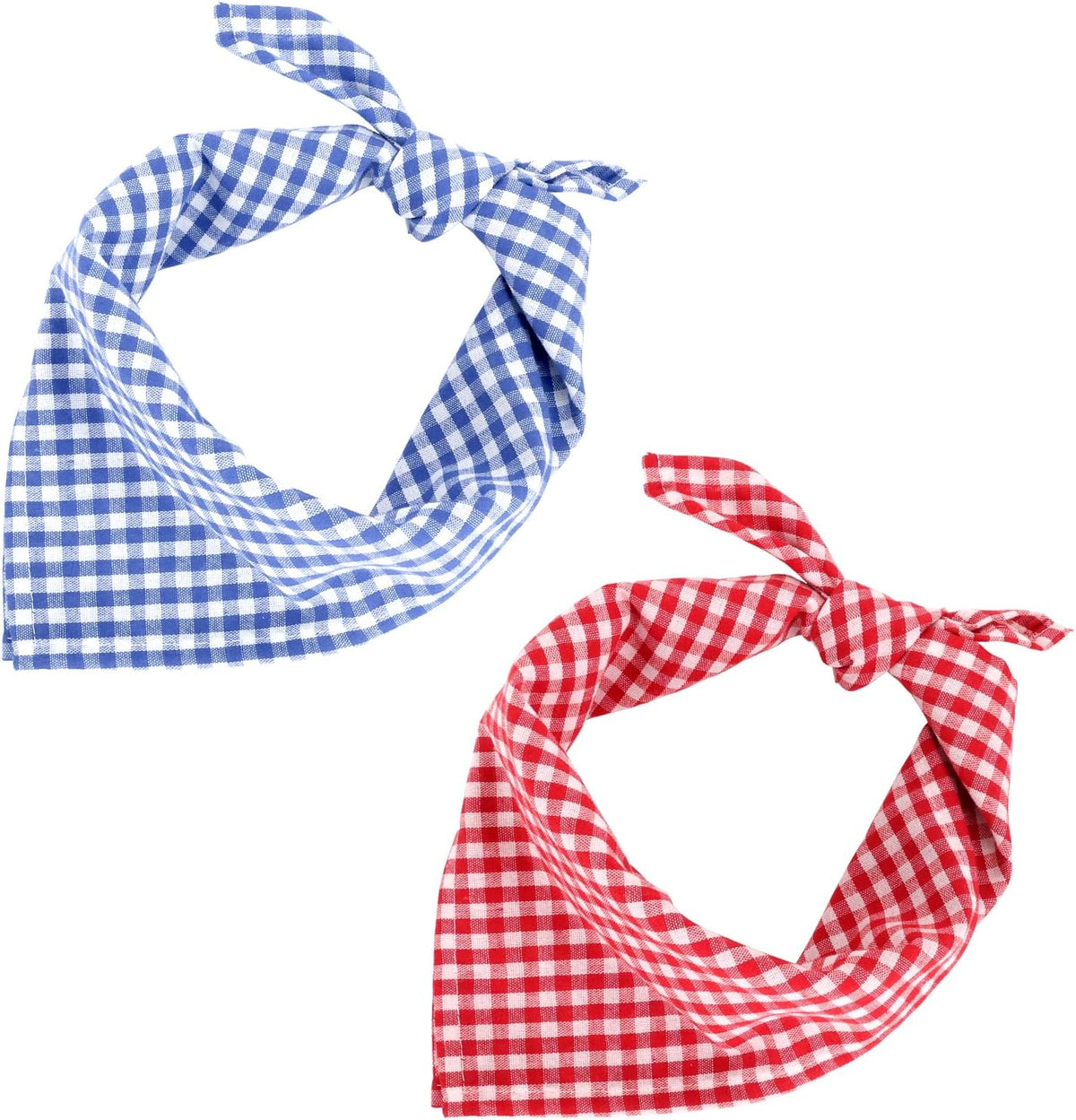 Traditional checkered neckerchief for Oktoberfest, unisex 2-piece set
