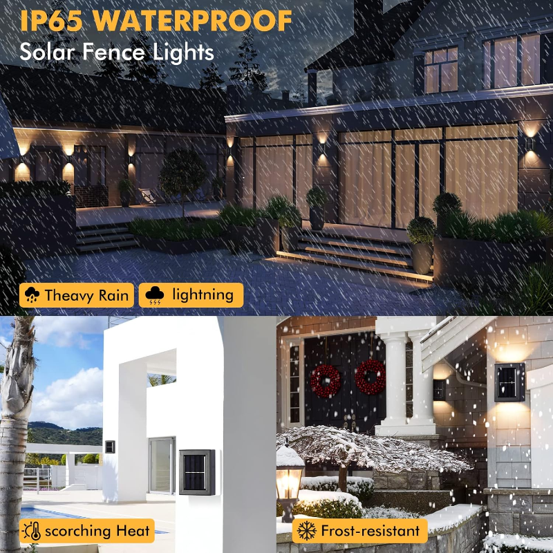 WallLight – Solar-powered LED wall light, double-shaded