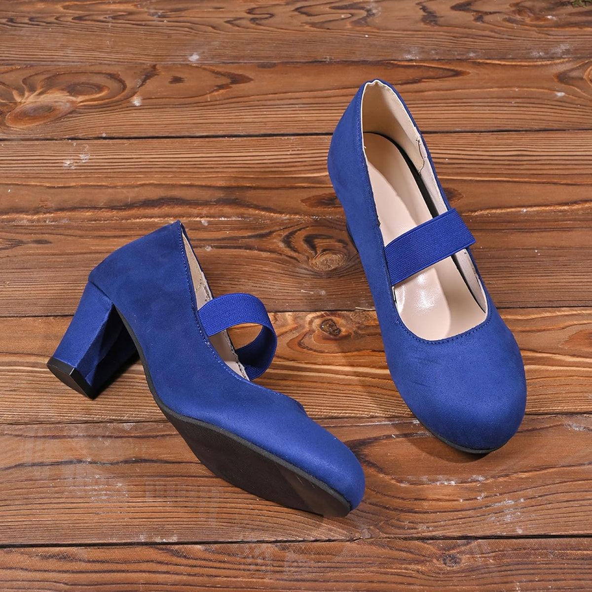 Traditional Women's Oktoberfest Shoes, Velvet Pumps with Elastic Straps