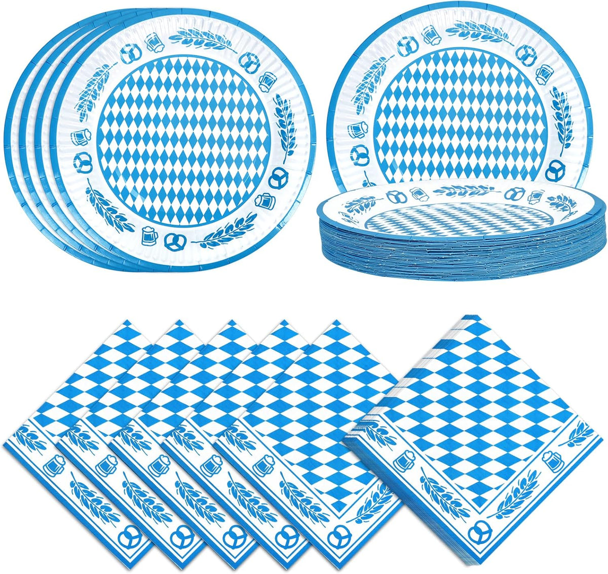 Oktoberfest table decoration set, napkins & coasters 80-piece