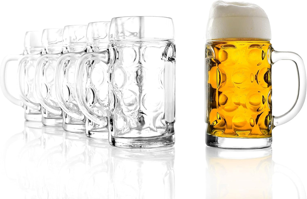 Beer mug stein glass Oktoberfest, crystal glass 0.5L