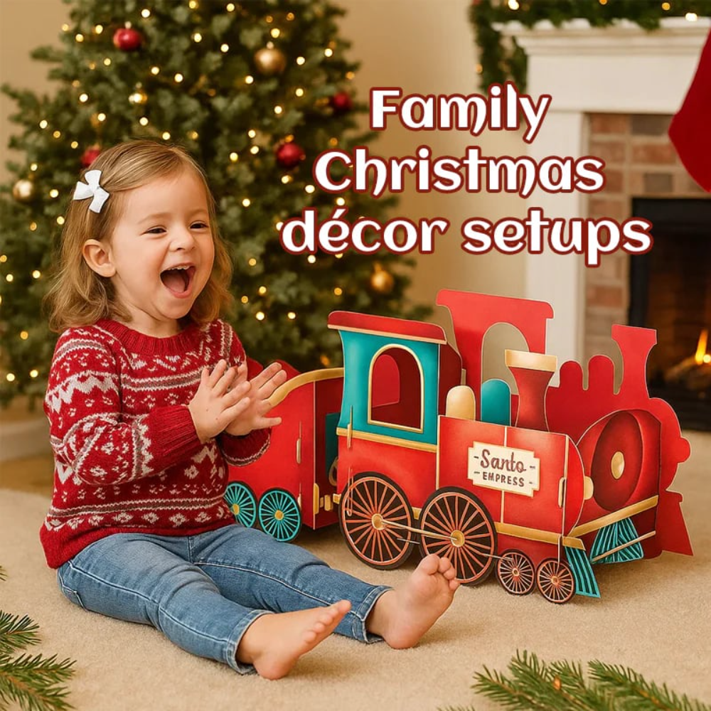 Christmas Gift Train Gingerbread Design – Personalizable Train Decoration