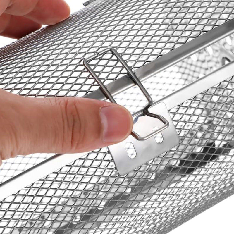 RotatingGrill – Rotating stainless steel roasting and grilling cage