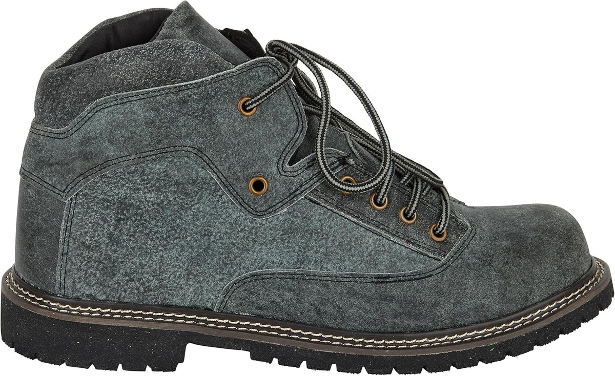 Men's Oktoberfest traditional shoes, grey suede Haferlschuh
