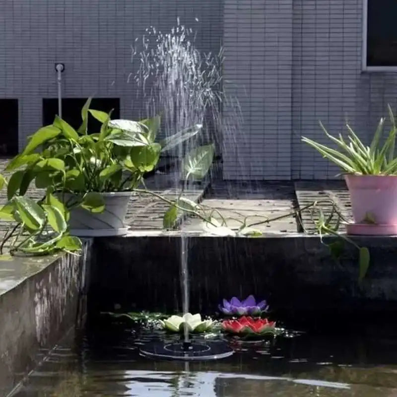 SolarFountain – Floating solar water pump for garden fountains