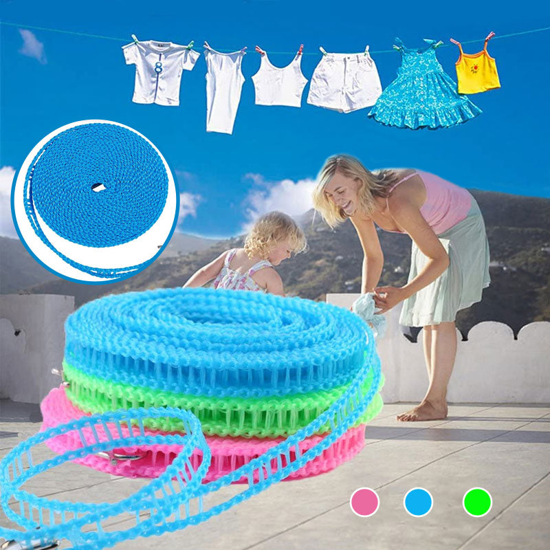 HangingLine – Portable Clothesline with Windproof Grid, 5 m