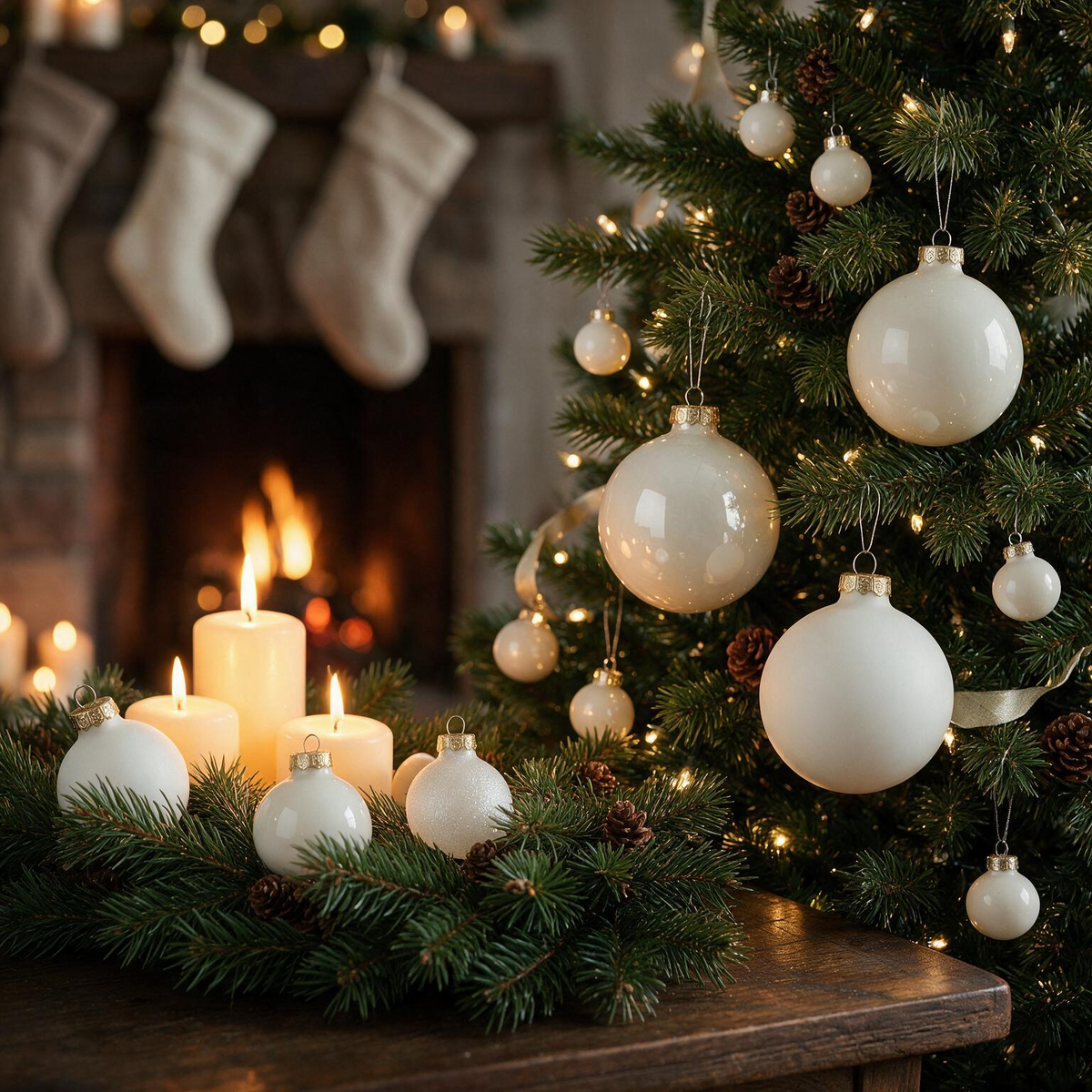 Wool White Christmas Baubles Value Pack – 3 Sizes