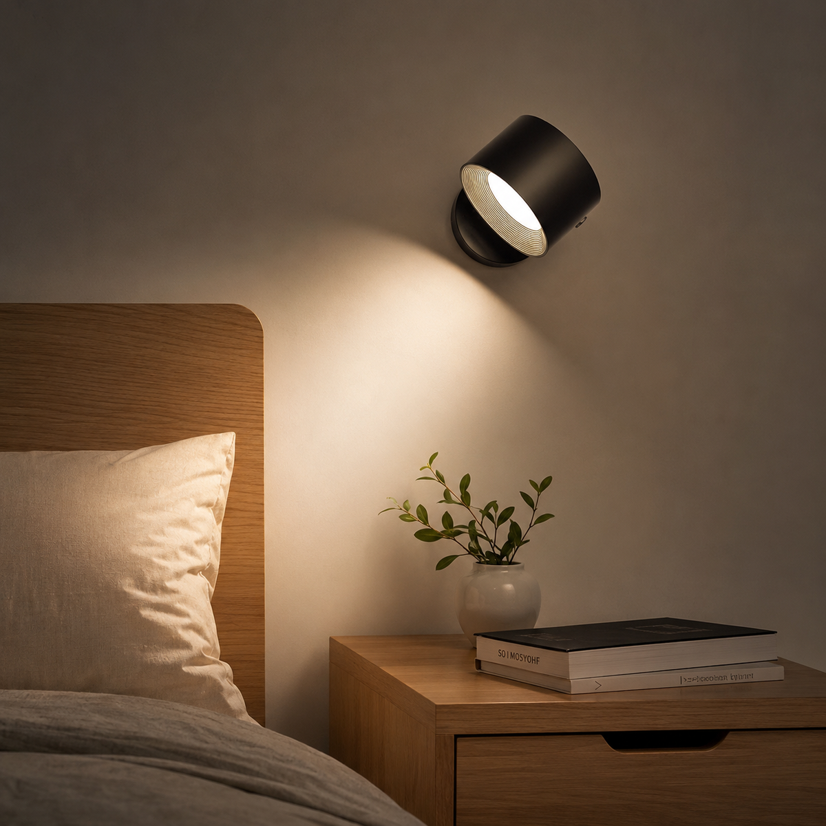 Wireless LED Wall Light, Rotatable, Rechargeable