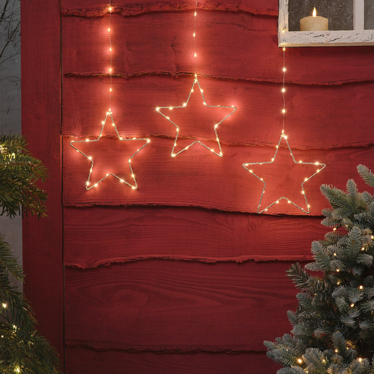 LED Star Set Outdoor – 2x 3-pack