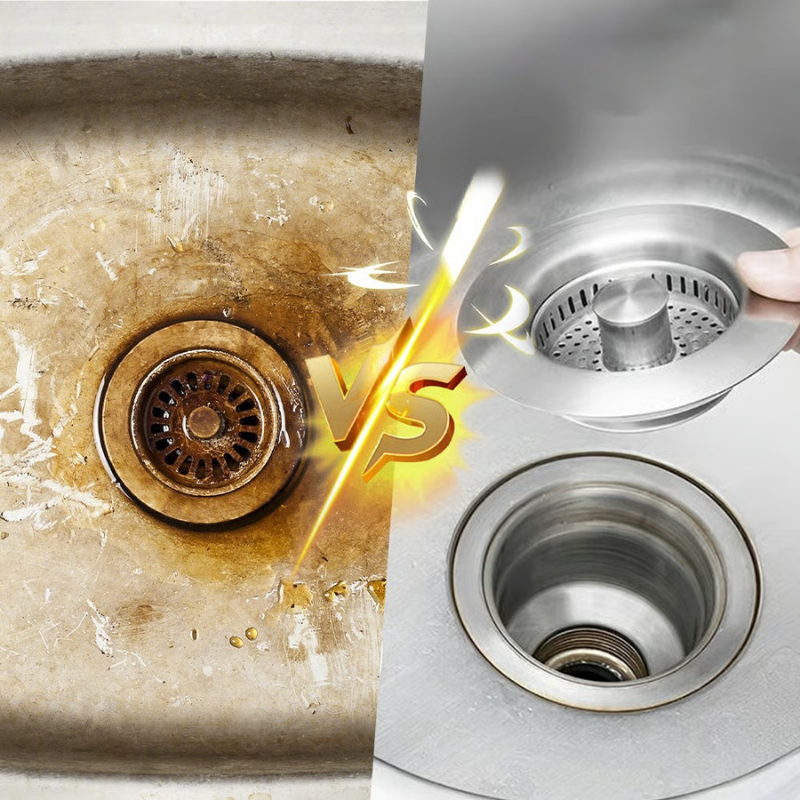 DrainStrainer Stainless Steel Kitchen Sink Strainer and Stopper