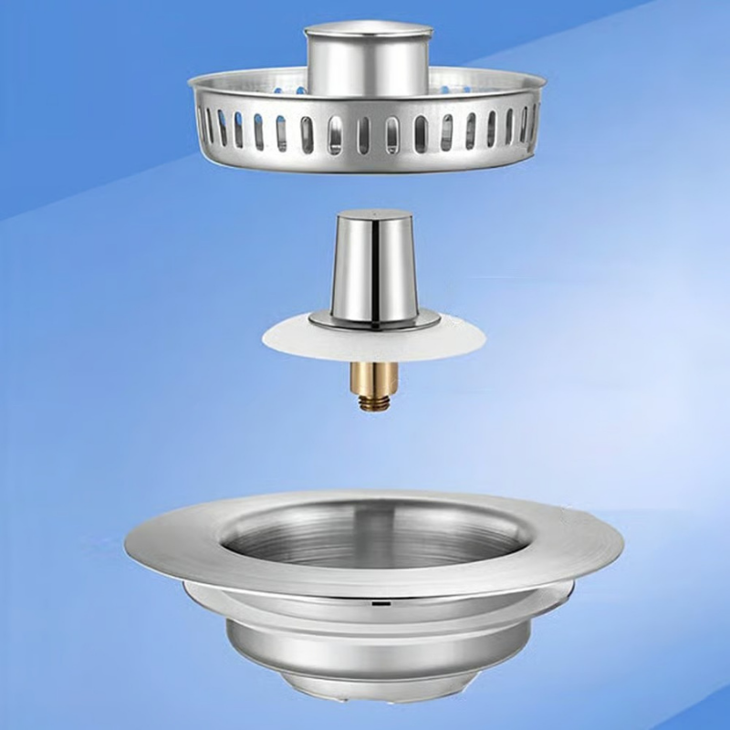 DrainStrainer Stainless Steel Kitchen Sink Strainer and Stopper