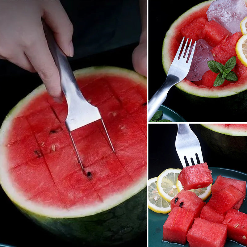 FruitCutter 2-in-1 Fruit Slicer with Fork