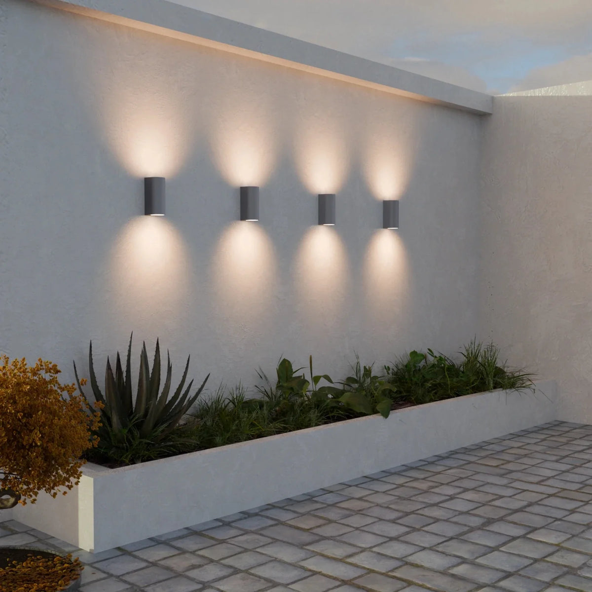 VAYA DUO Up-&-Down Wall Light, 2x GU10, IP54