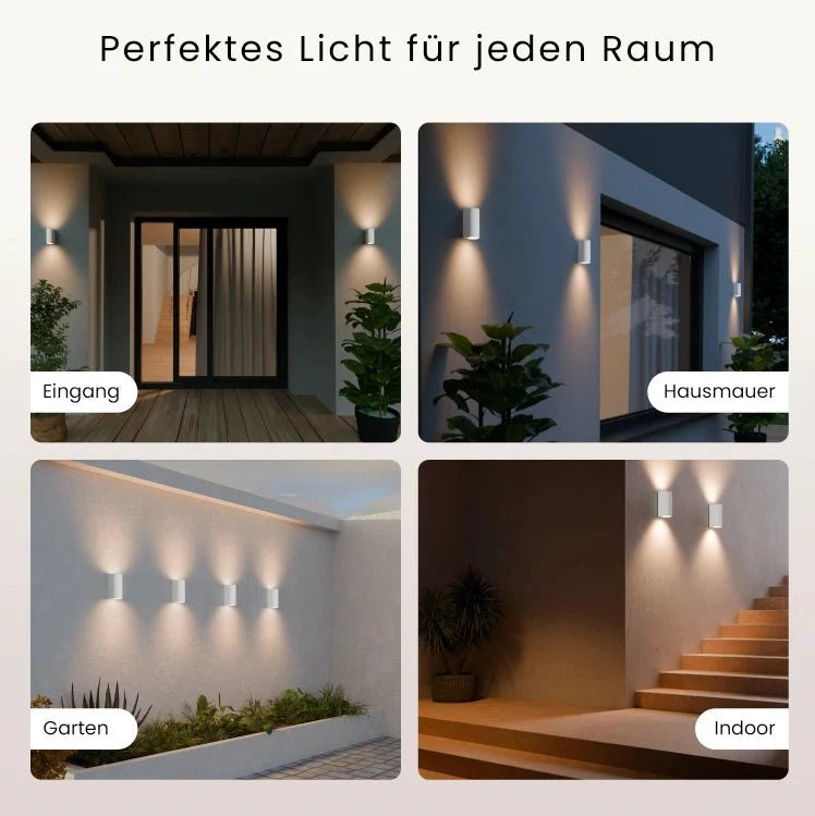 VAYA DUO Up-&-Down Wall Light, 2x GU10, IP54