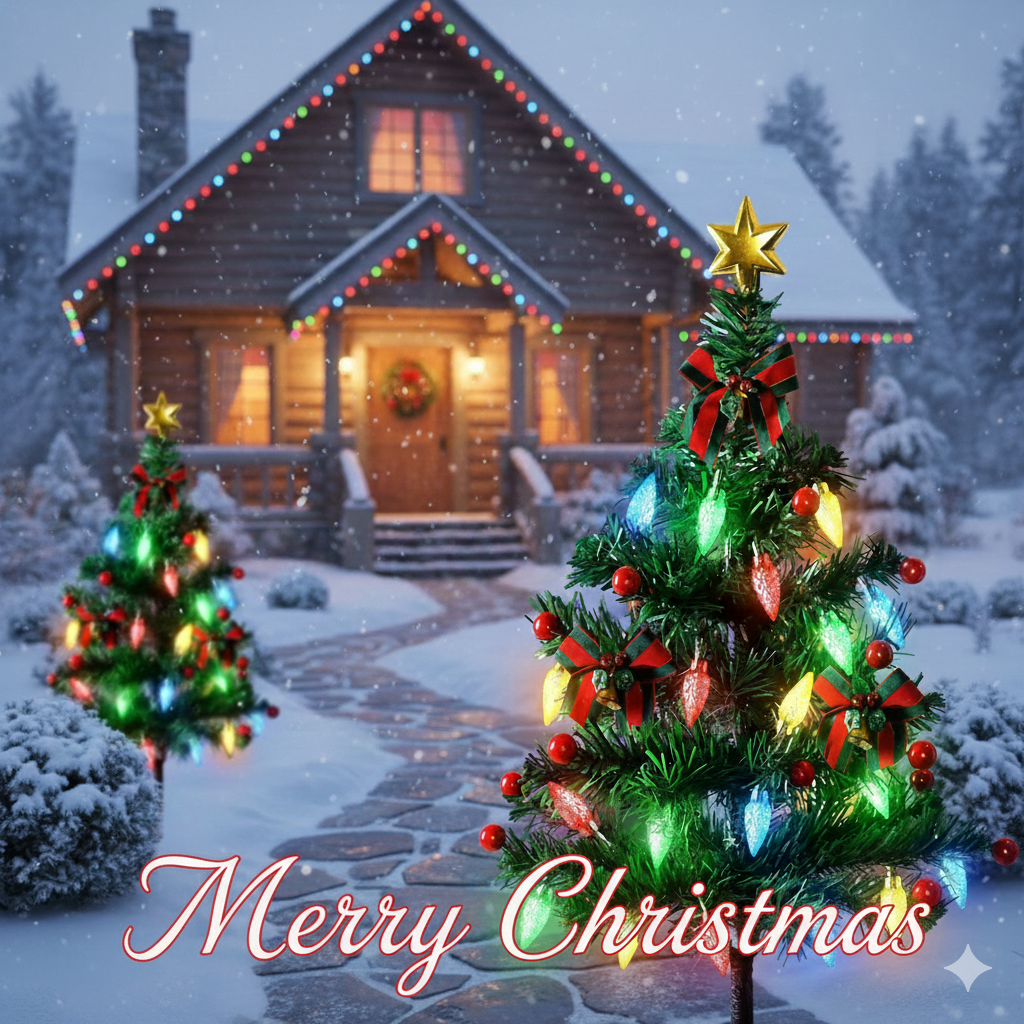 MiniTree – Solar-powered LED Christmas trees for pathways
