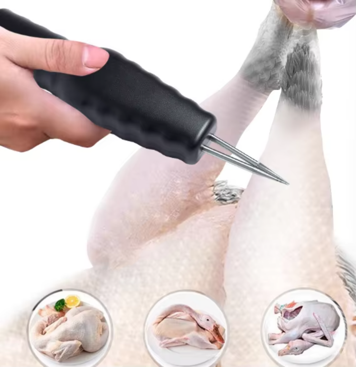 FeatherPlucker Rechargeable Feather Remover, Portable Device for Poultry