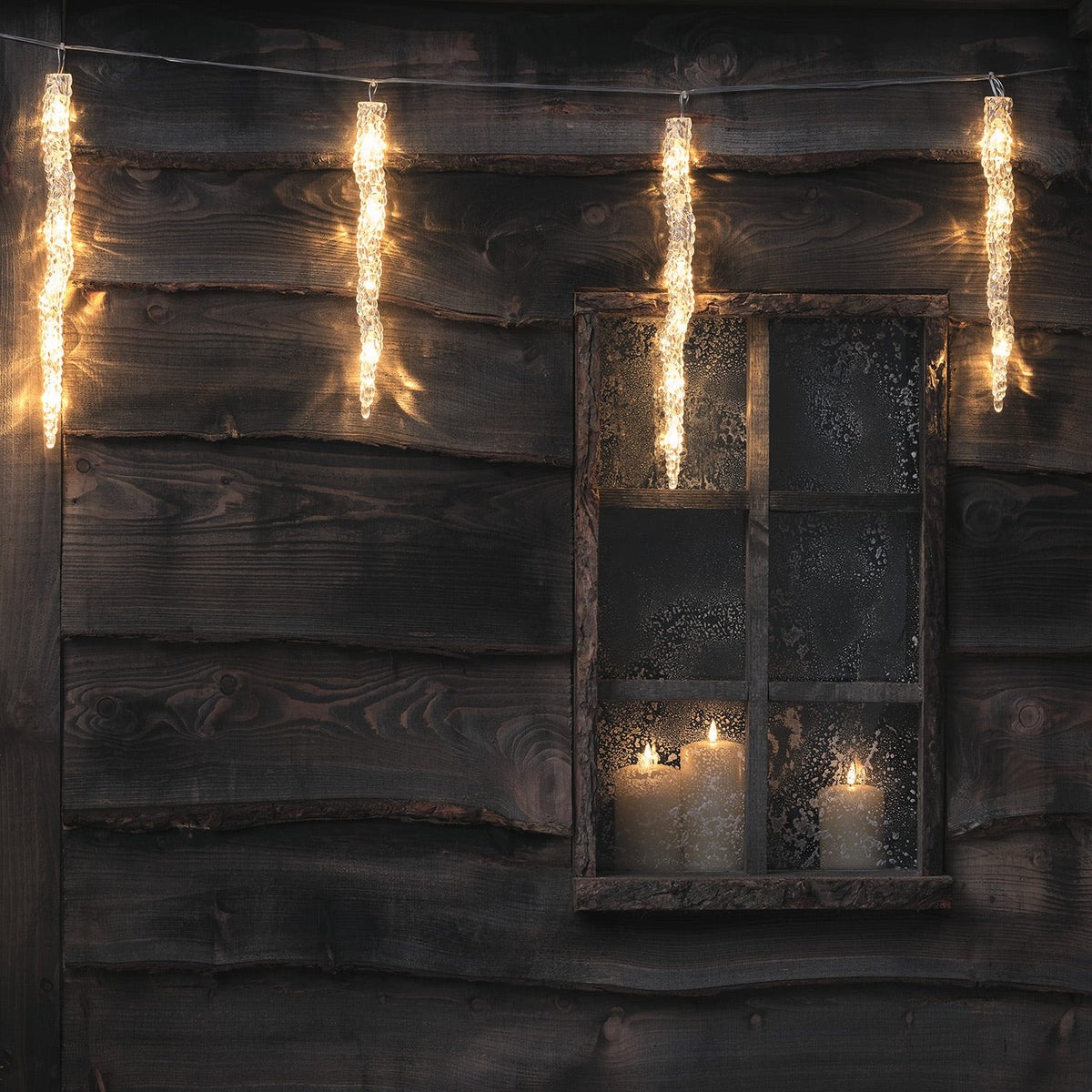 Acrylic LED icicle fairy lights – 10 count