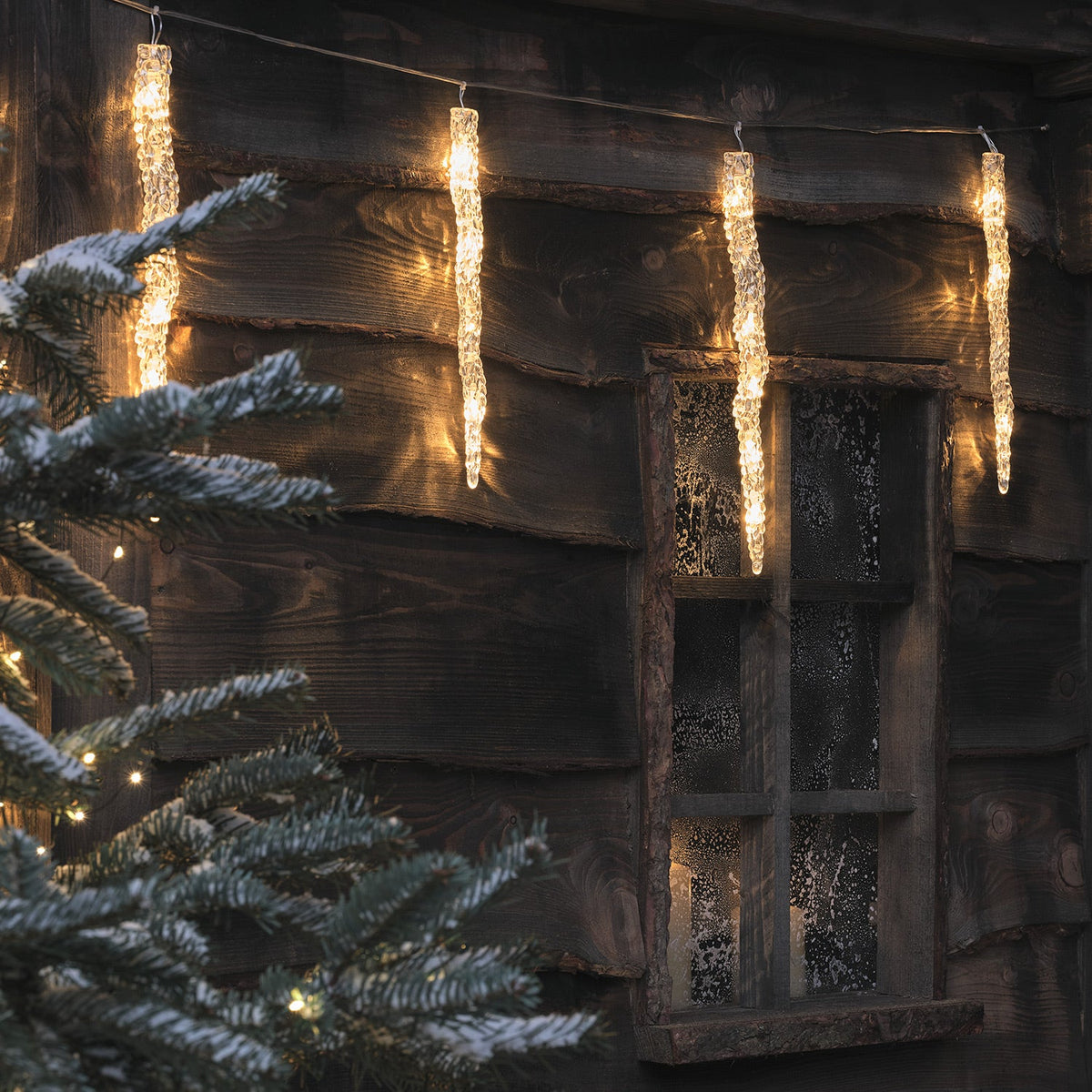 Acrylic LED icicle fairy lights – 10 count