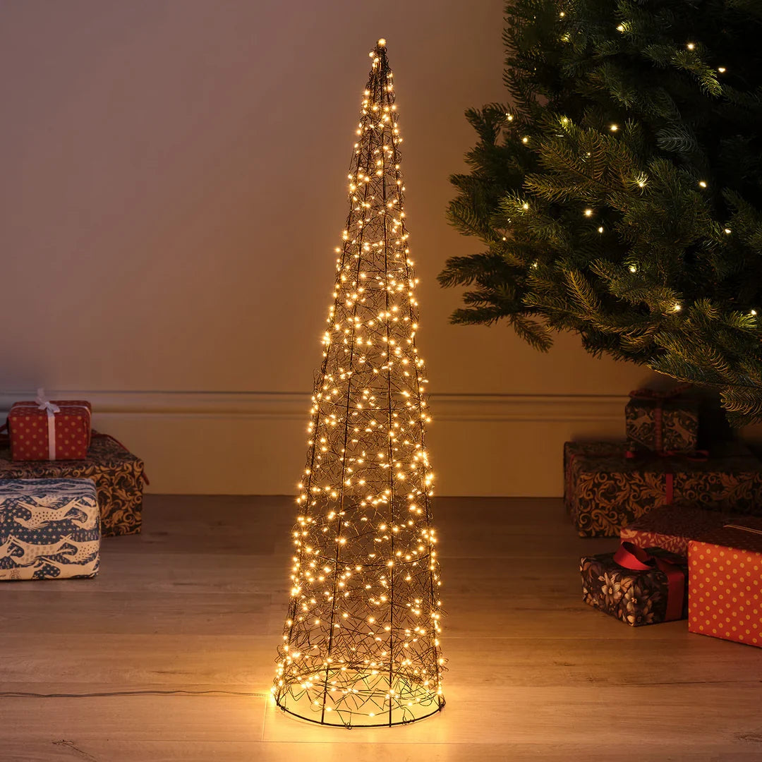 Wire LED Christmas tree – 80 cm