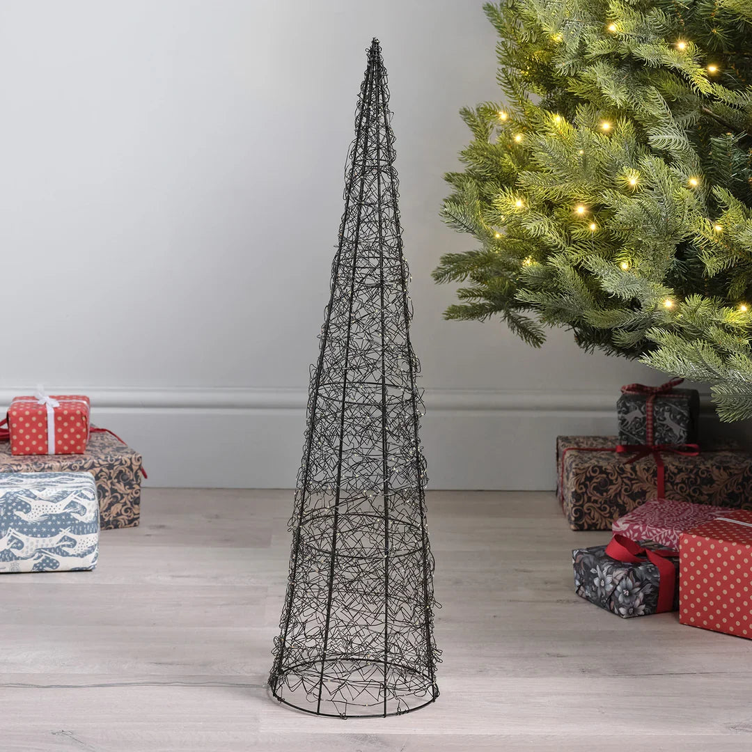 Wire LED Christmas tree – 80 cm