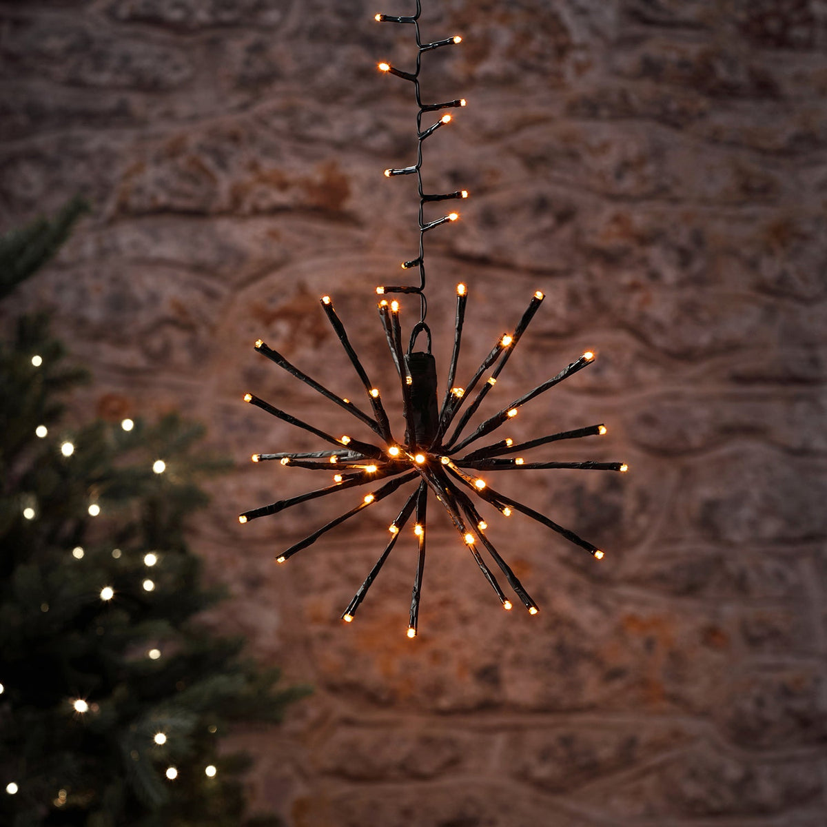 StarburstGlow LED Hanging Decoration with Flashing Effect for Outdoor Use