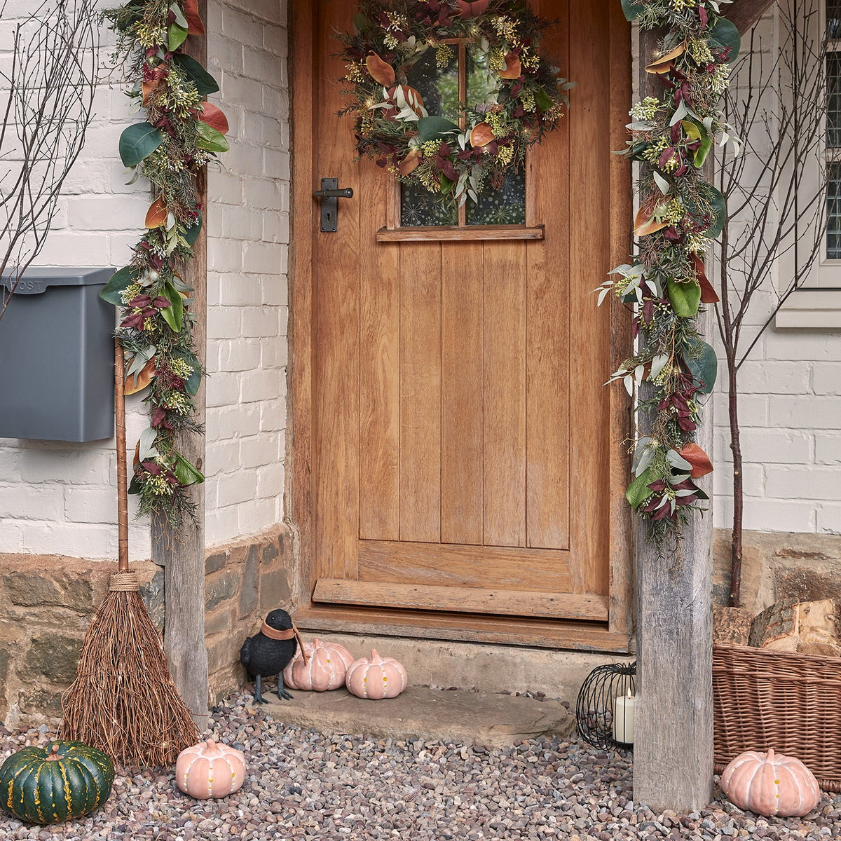 Autumn and winter garland with lighting – 1.5 m