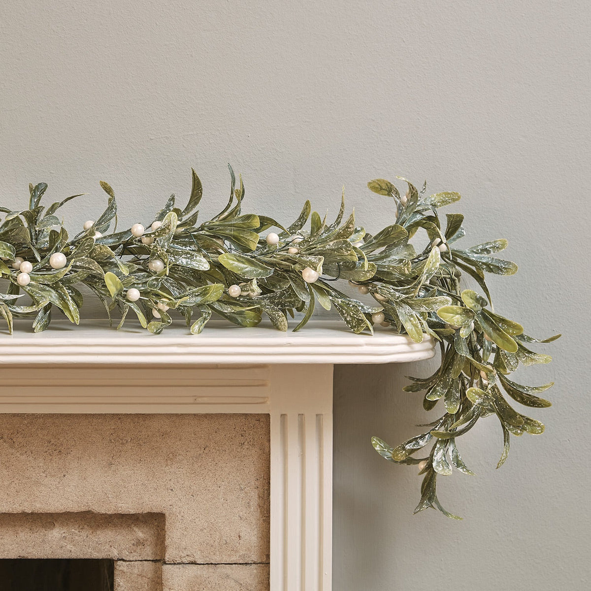 Christmas garland mistletoe illuminated – 2 m