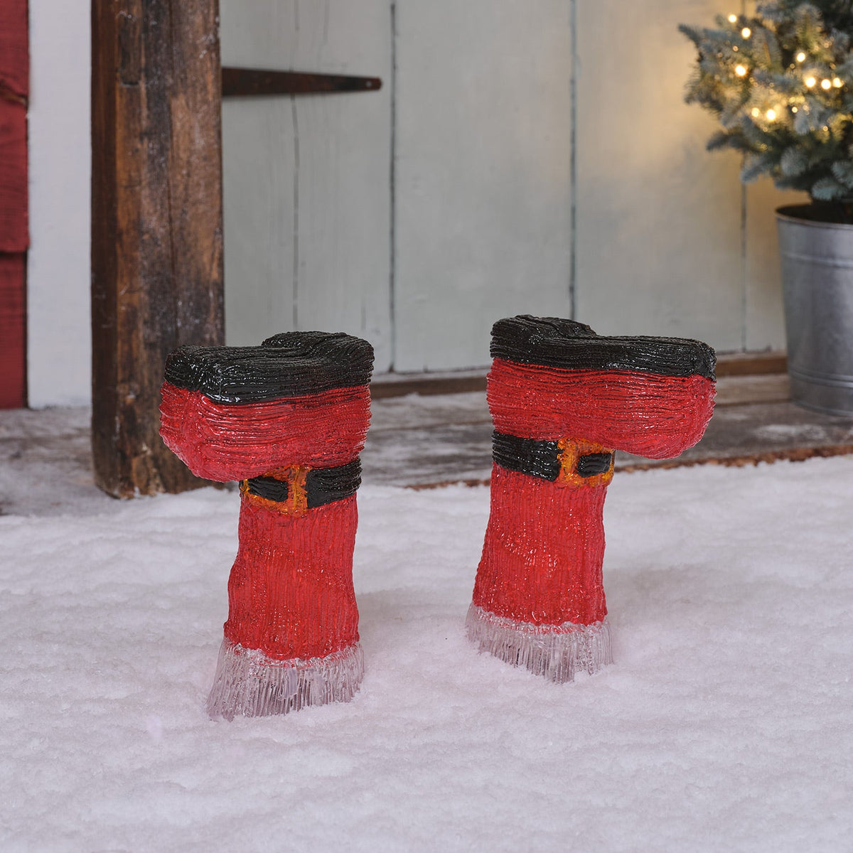 LED Stable Lights Christmas Boot – Set of 2
