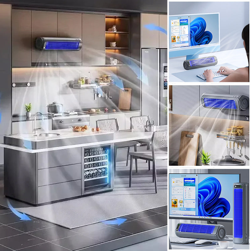 Givera Tischventilator in Wandmontage und auf Tisch einsetzbar