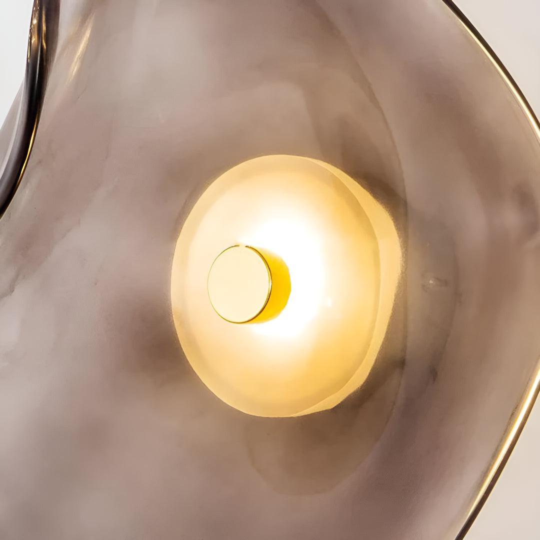Glas-Wandleuchte LED Metallrahmen Detail