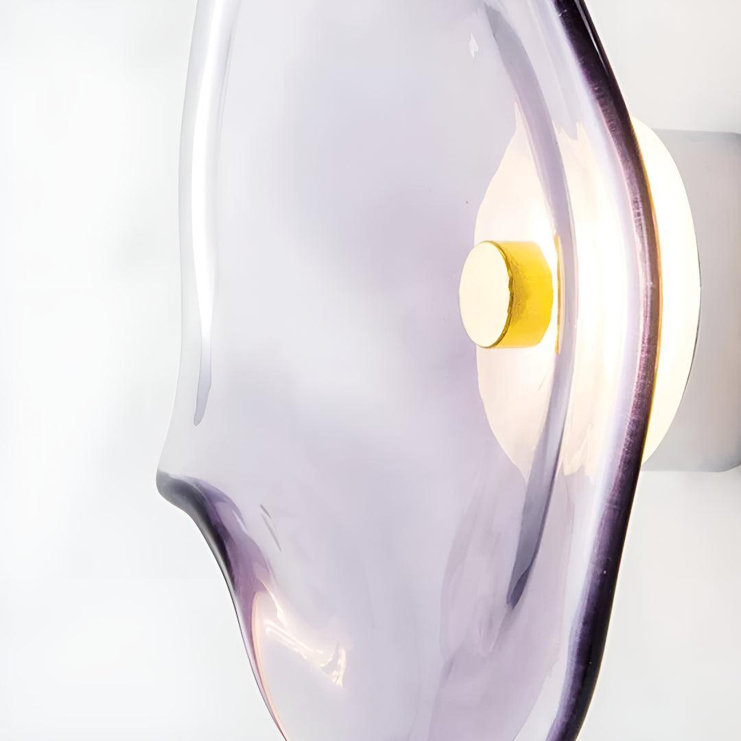 Glas-Wandleuchte LED Seitenansicht