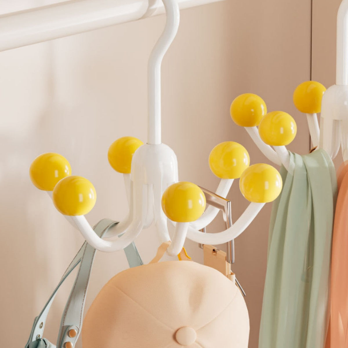 HangerHooks 360° Rotatable Hanger with 6 Hooks