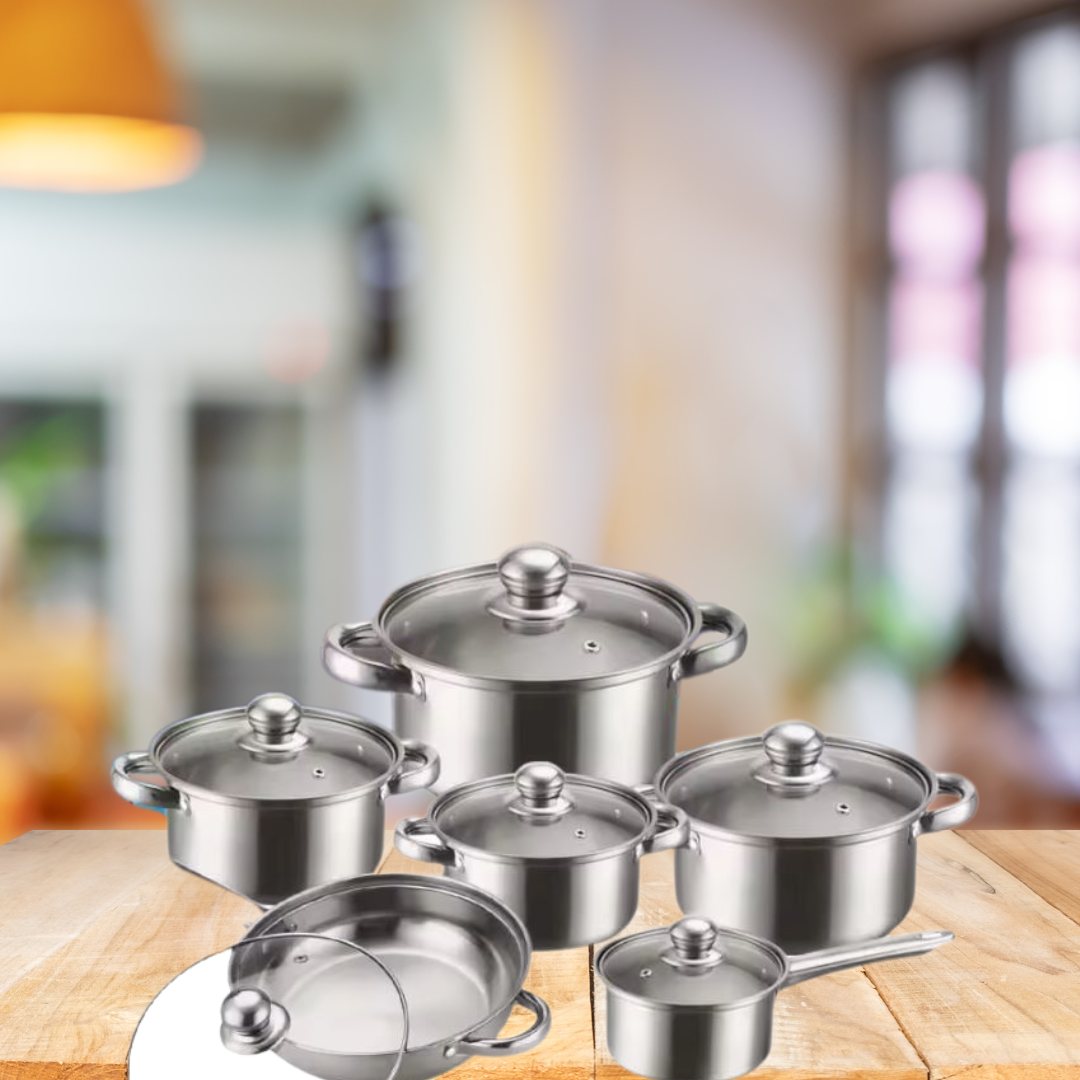CookingSet 12-Piece Stainless Steel Cookware Set