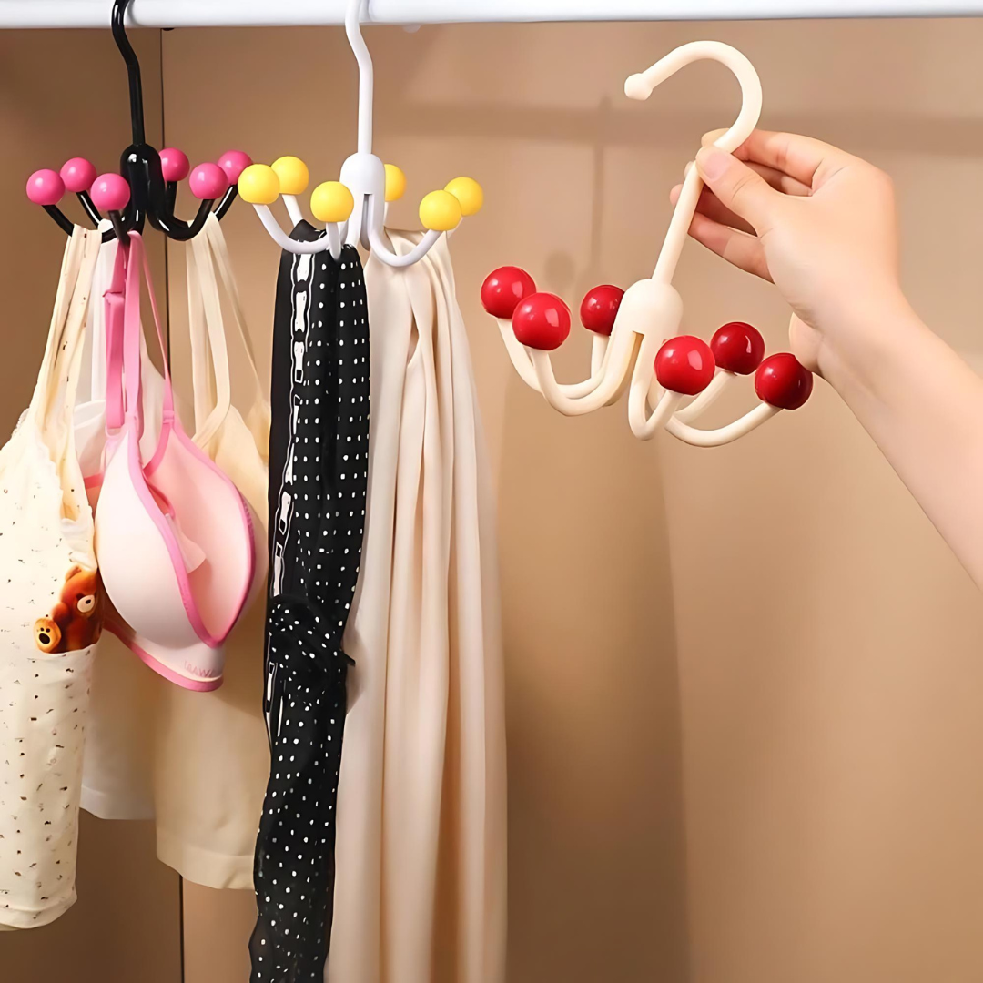 HangerHooks 360° Rotatable Hanger with 6 Hooks