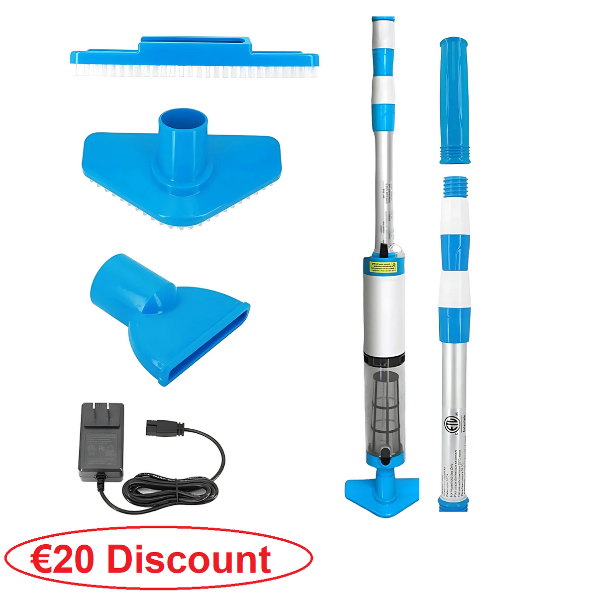 PoolCleaner Rechargeable Handheld Vacuum for Swimming Pools