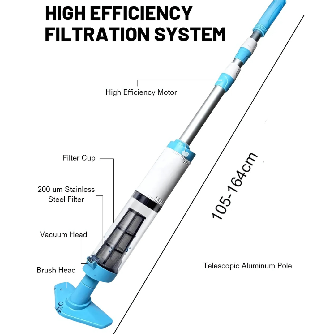 PoolCleaner Rechargeable Handheld Vacuum for Swimming Pools