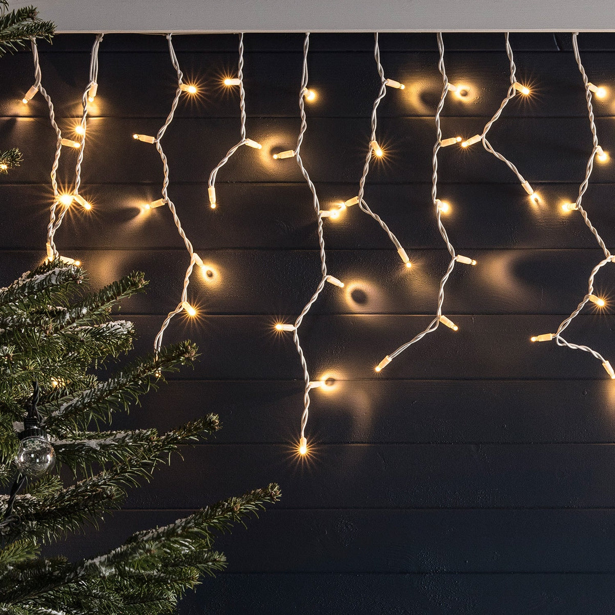 Pro Connect LED Icicle Light String Warm White IP67 – 4 m