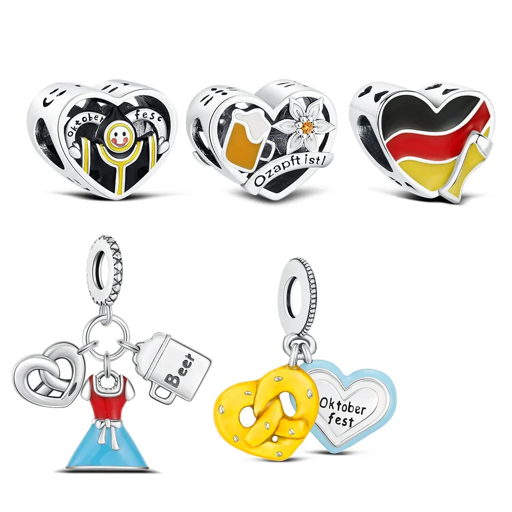Oktoberfest Jewelry Charm, HerzGlanz
