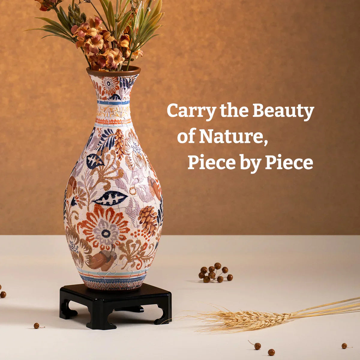PuzzleVase 160-Piece 3D Puzzle as a Flower Vase
