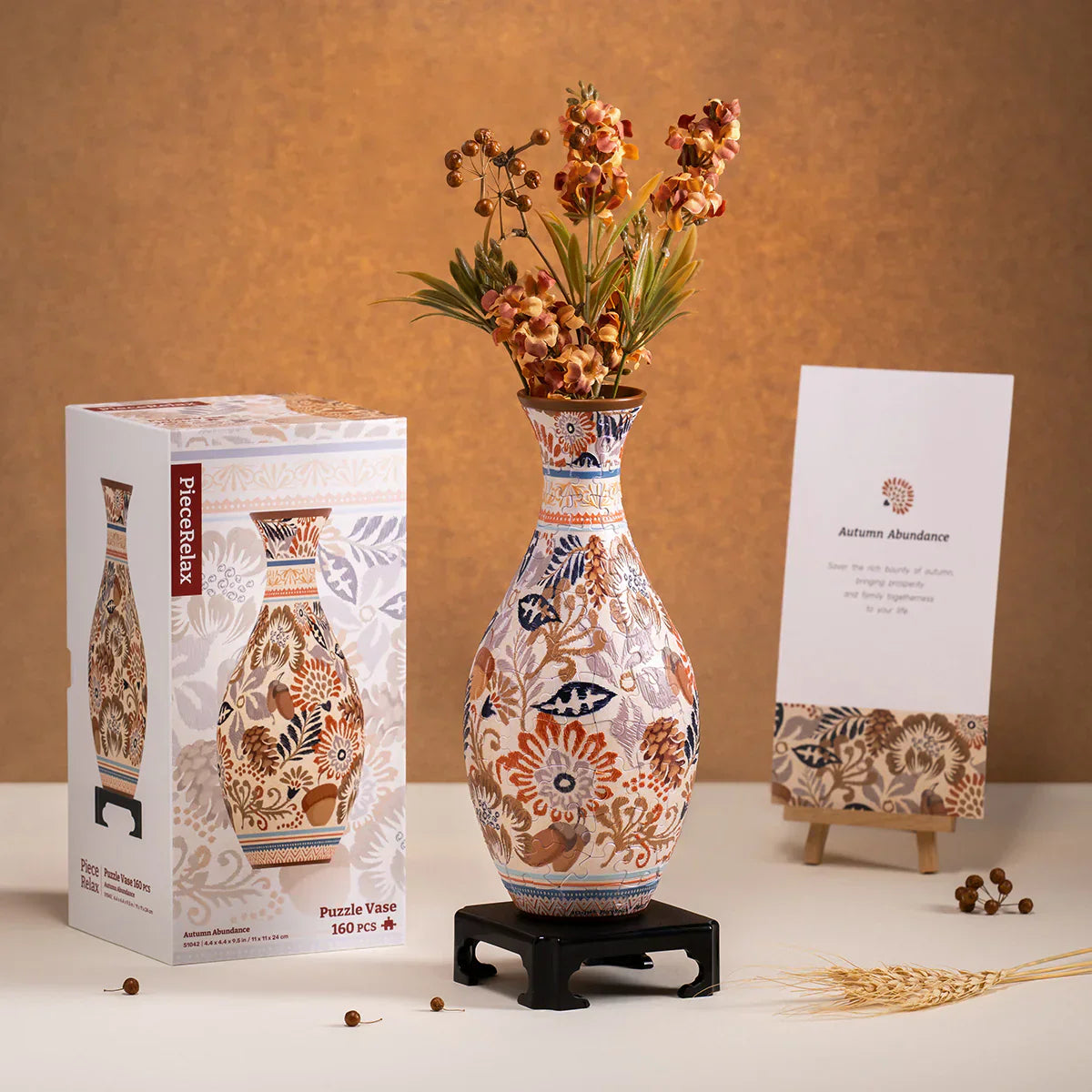 PuzzleVase 160-Piece 3D Puzzle as a Flower Vase