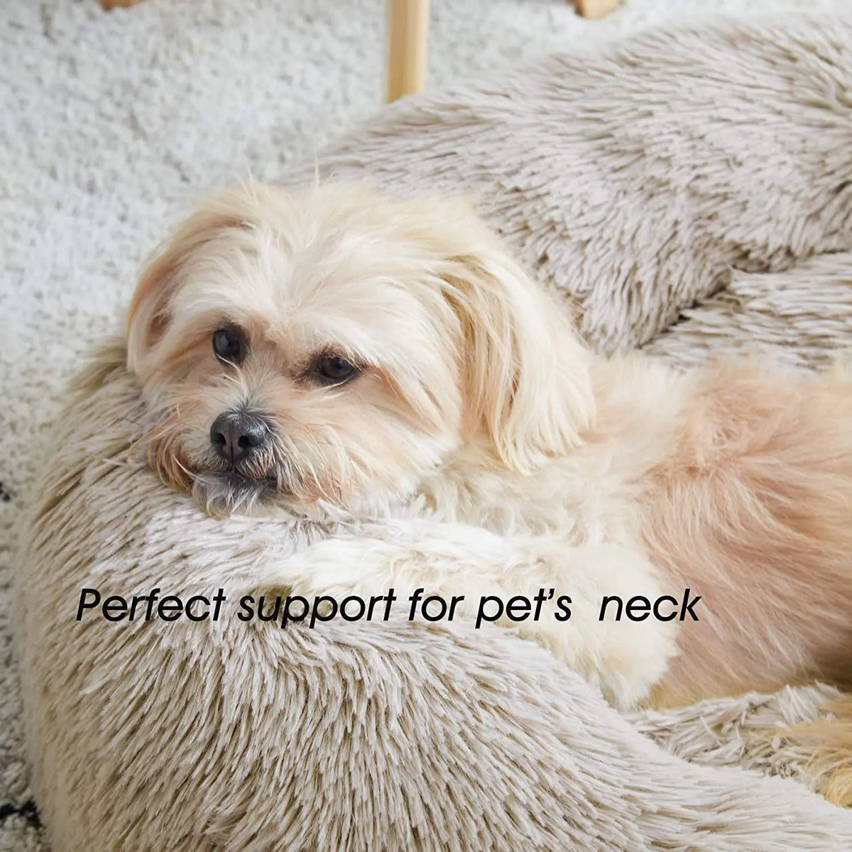 FurryBed Pet Bed Round, Calming and Washable