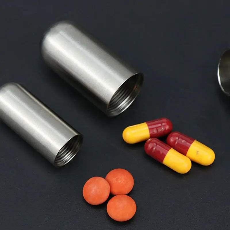PillCapsule Stainless Steel Pill Case For On The Go