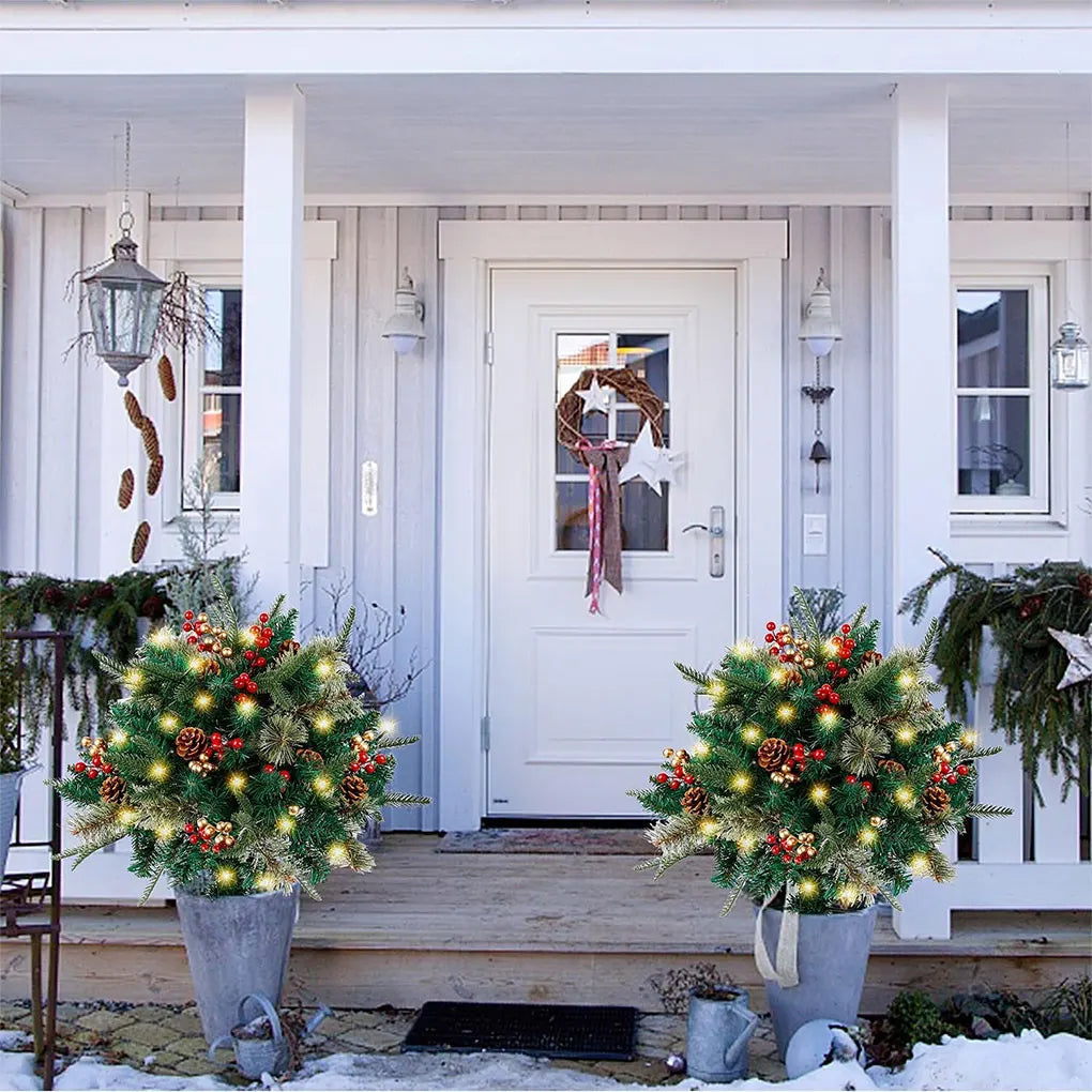 ChristmasBushes – LED-lit Christmas bushes for planters